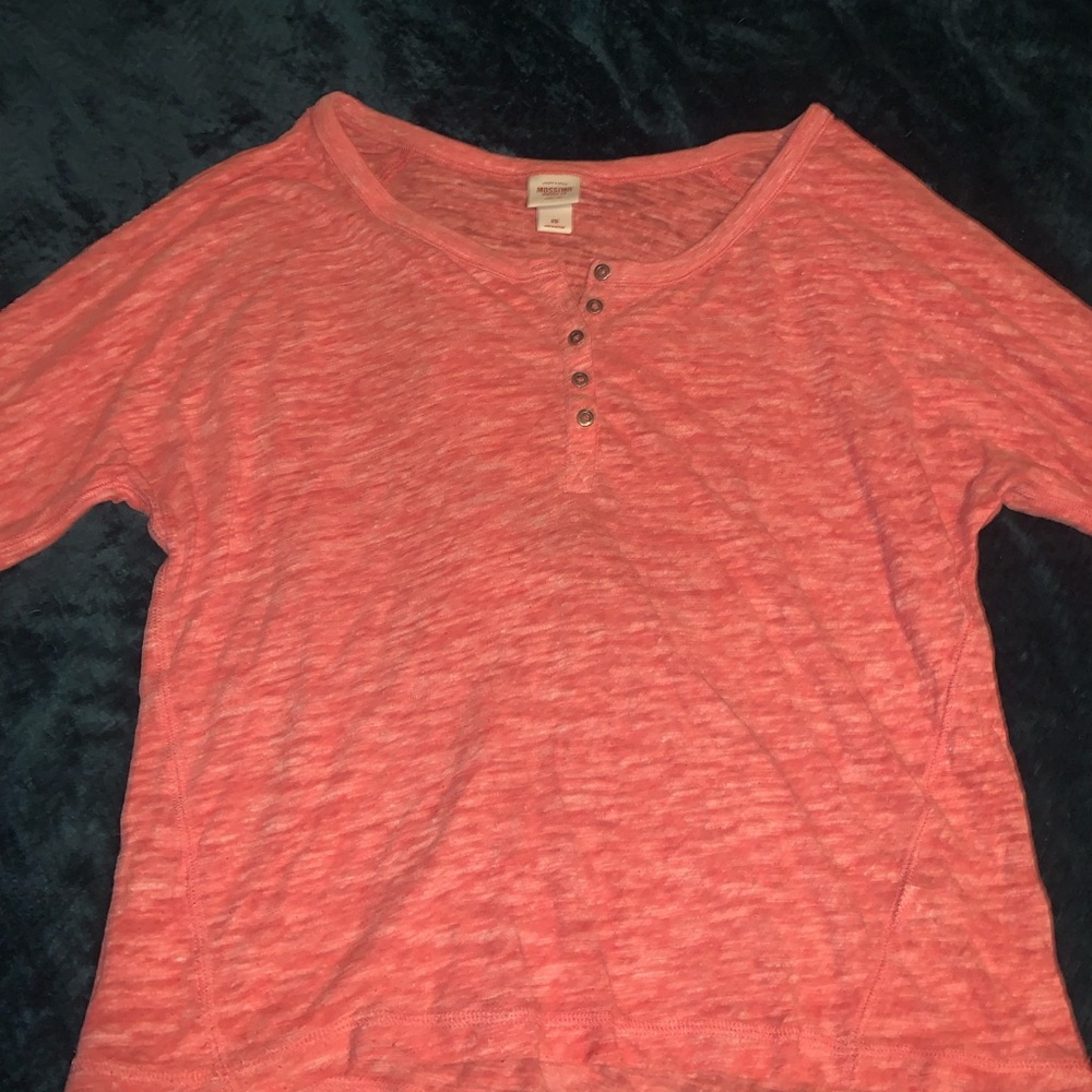 Mossimo Supply Co. Pink Button-Up Top
